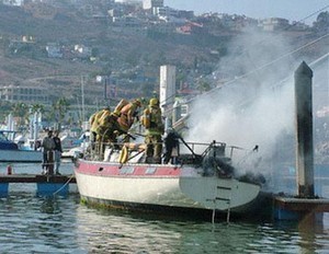 If the fire occurs in a marina the situation from a safety perspective is more like a house fire © SW